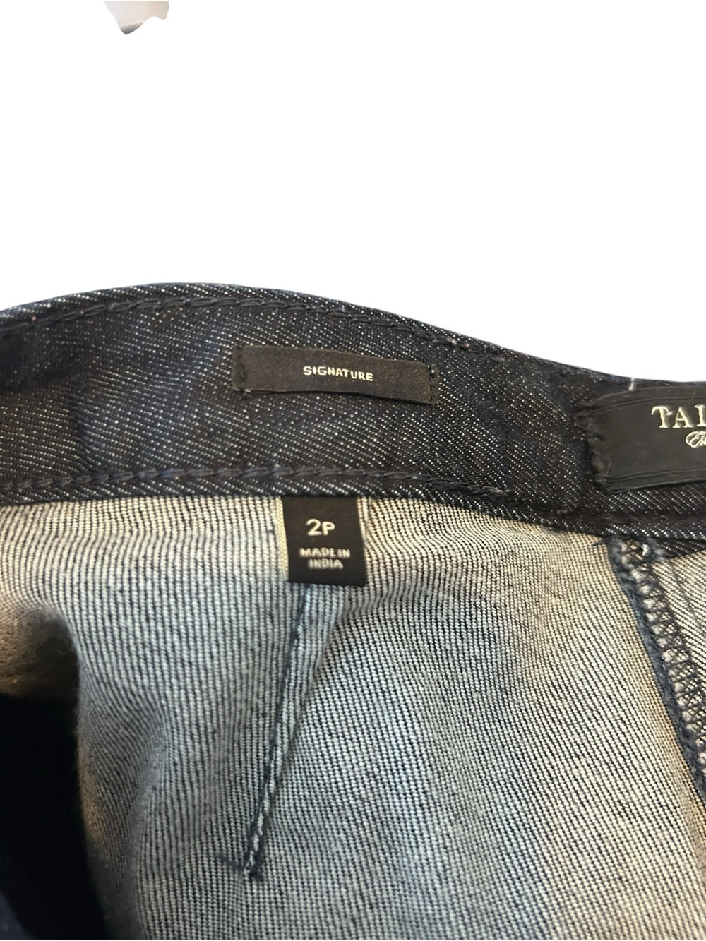 Talbots Dark Wash Cropped Wide-Leg Capri Jeans  2P - Picture 5 of 6